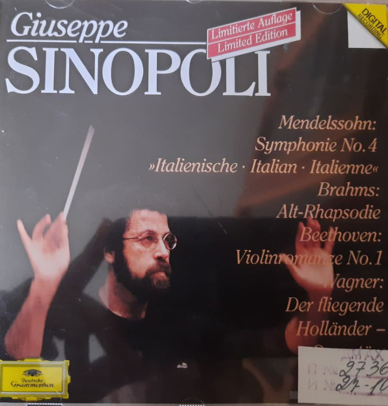 Սիմֆոնիա No 1 «Իտալական» սիմֆոնիա 1,   Ալտի ռապսոդիա 2,   Ռոմանս ջութակի և նվագախմբի համար, 3  Նախերգանք «Թռչող հոլանդացին»  օպերայից 4
