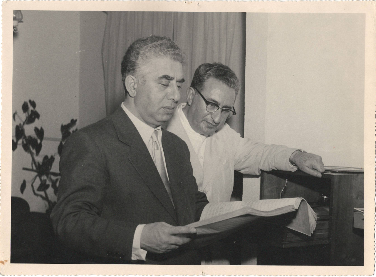 Լուսանկար. Ա. Խաչատրյանը բրազիլացի կոմպոզիտոր Կ. Գվարներիի հետ