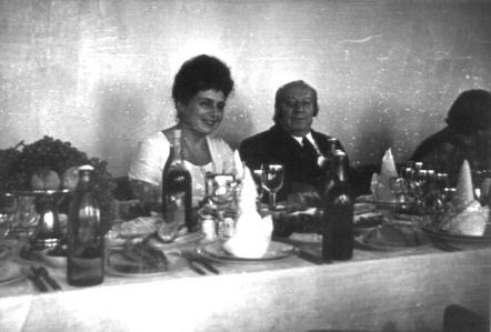 Ե. Քոչարը և Լ. Սամվելյանը՝ Աղասարյանի հուշ–երեկոյի ժամանակ, 29 սեպտեմբերի, 1975  