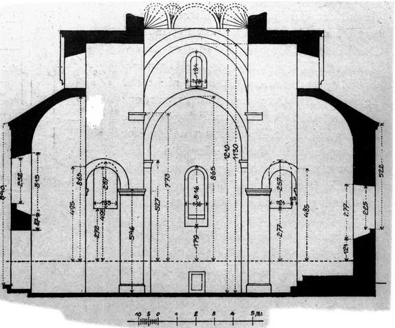 Բագարանի Սուրբ Թեոդորոս եկեղեցու կտրվածքը ըստ Թորամանյանի