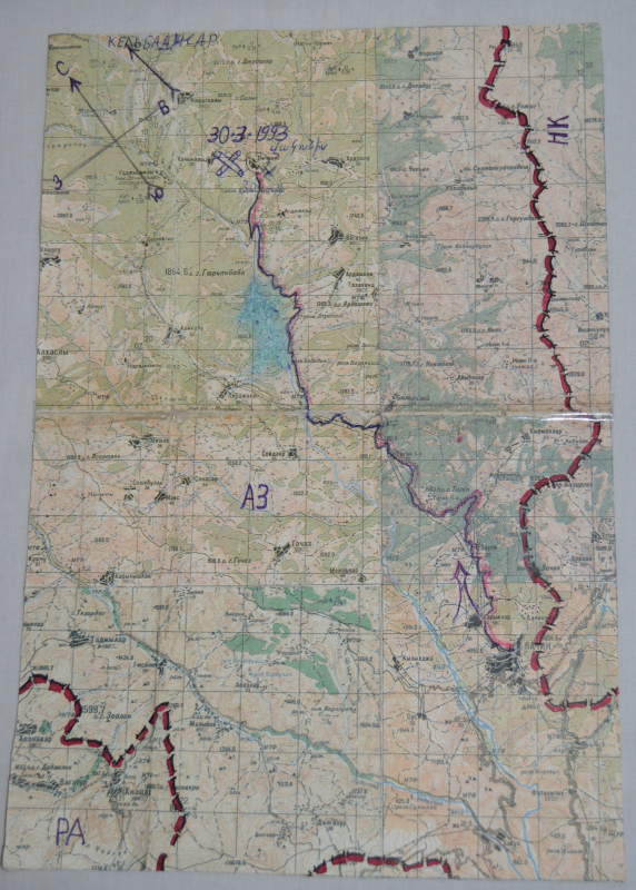 Քարտեզ  Արցախ-ազատագրական