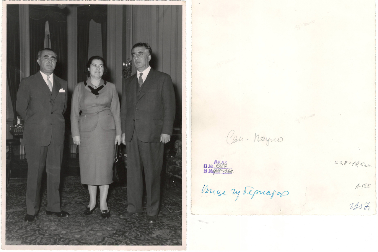 Լուսանկար. Ա. Խաչատրյանը կնոջ՝ Ն. Մակարովայի և Սան Պաուլոյի փոխքաղաքապետի հետ