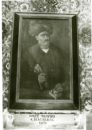 Խոջա Պետրոս Վելիջանյանի նկարը Սուրբ Բեթղեհեմ եկեղեցու ներսում