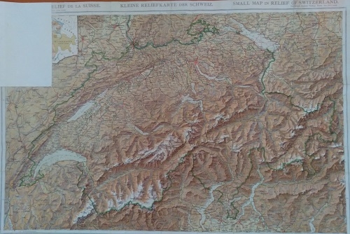 Շվեցարիայի փոքր ռելիեֆային քարտեզը