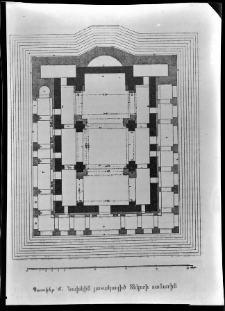 Տեկորի տաճարի սկզբնական տեսքի հատակագիծը