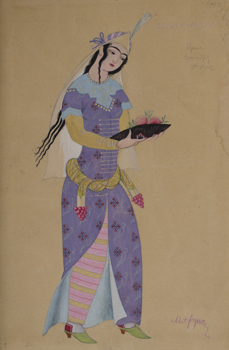 Սալմա-խաթուն («Շահ-Նամե» ներկայացման զգեստների էսքիզներից)