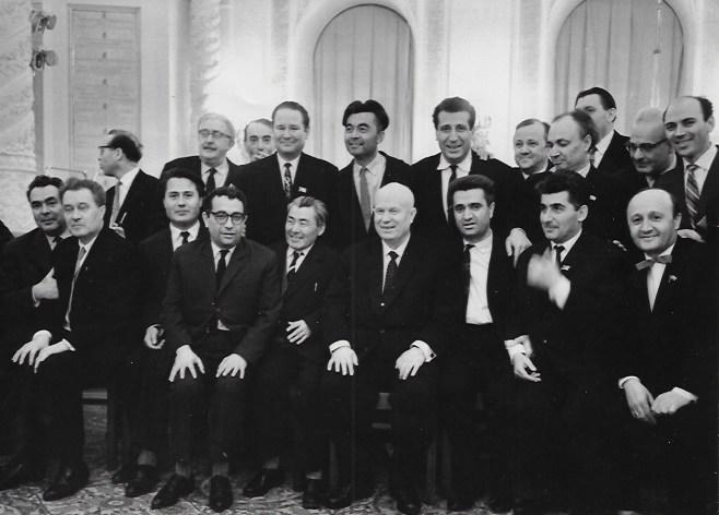 Բաբաջանյան Առնո, Ալ.Հարությունյան, Էդ. Միրզոյան և այլք Կրեմլում՝ Կոմպոզիտորների 3-րդ համագումարի ժամանակ