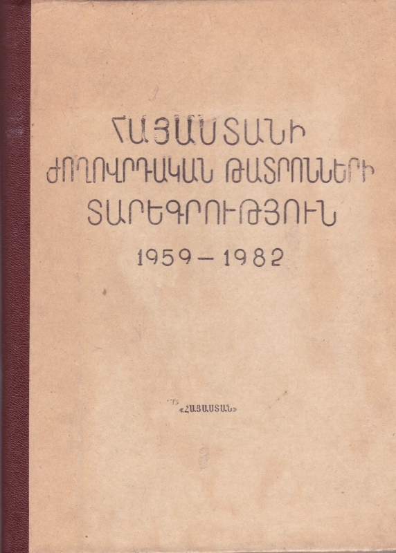 Հայաստանի ժողովրդական թատրոնների տարեգրություն (1959-1982)