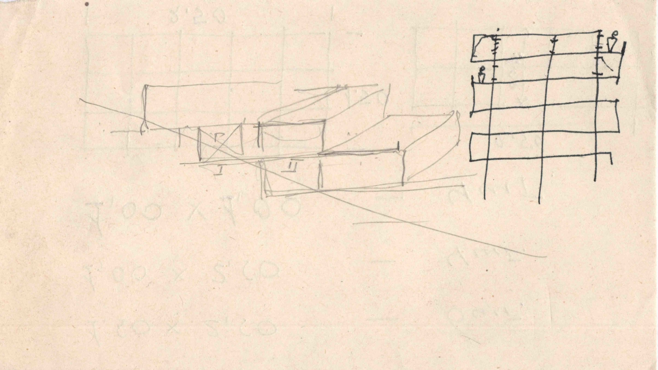 Աստիճանաձև կառուցապատման տարբերակի էսքիզ, 1924 - 1930թթ. 