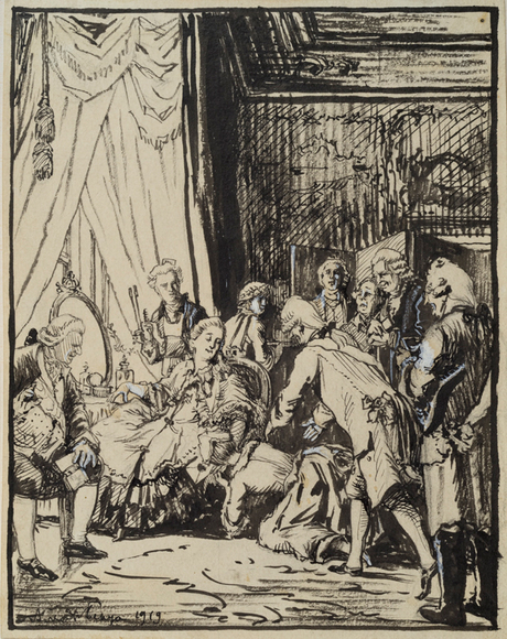 Եկատերինա II-ի ընդունելությունը (Պուշկինի «Կապիտանի աղջիկը» վեպի նկարազարդում)