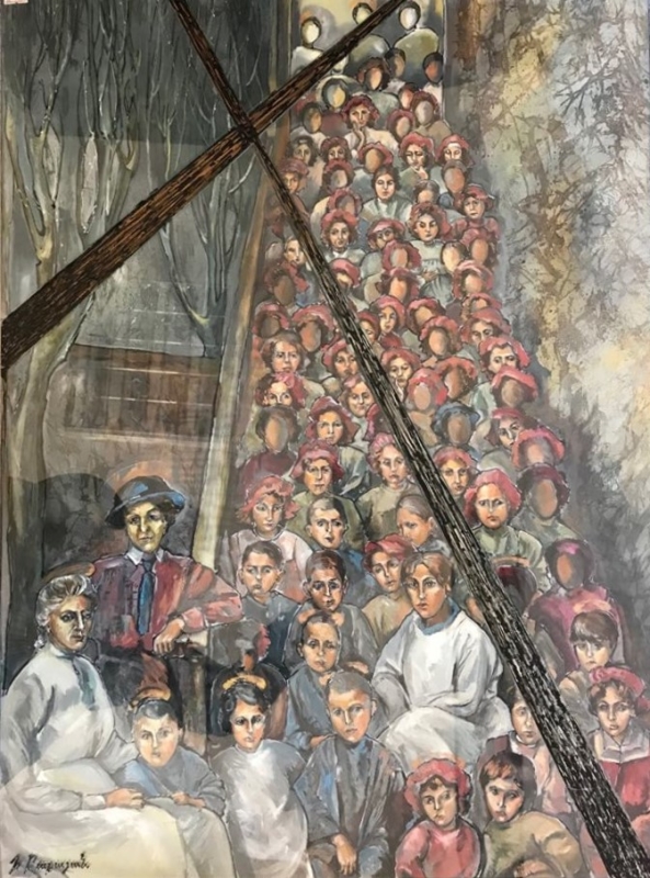 Երևանի որբանոցի սաները ուսուցիչների հետ