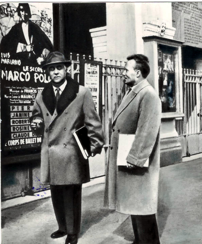 Լուսանկար. Ա. Խաչատրյանը ֆրանսիացի դիրիժոր Դերվոյի հետ, Փարիզում