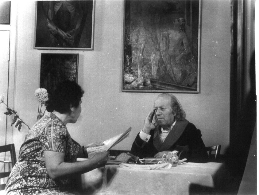 Ե. Քոչարը կնոջ՝ Մանիկի հետ, 1970 - ականներ