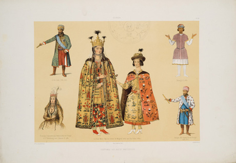 Costumes des XVII et XVIII siecles (Georgic). "Le Caucase pittoresque" ալբոմից