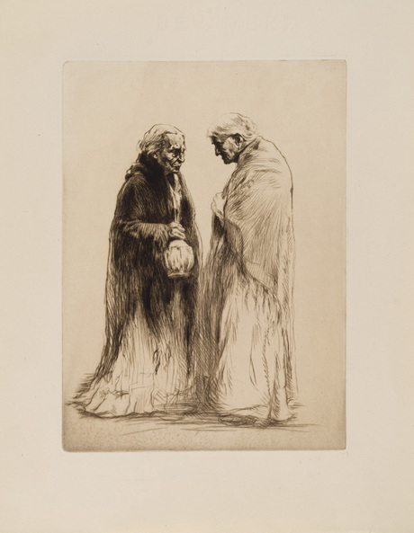 Երկու ծեր կին (Մ. Բարեսի «Վենետիկի մահը» գրքի նկարազարդում)
