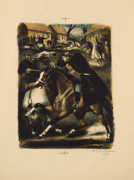 Ուսպենսկու "Չորս հերոսական մեծագործություն" (Վորոշիլովը ձիու վրա)