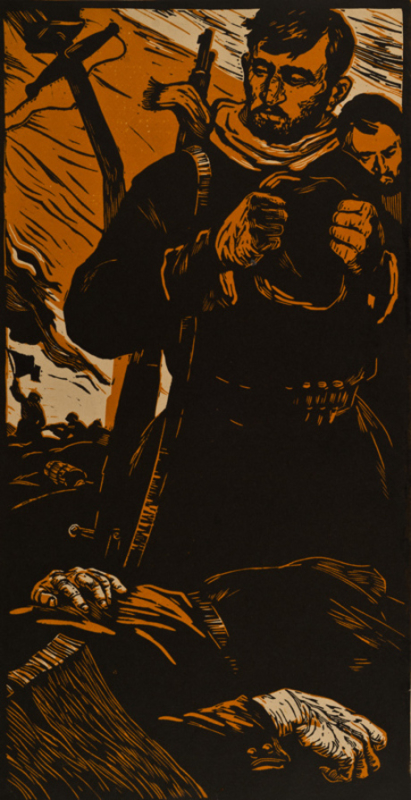 Սուրեն Սպանդարյանը Կարմիր Պրեսնիայի բարիկադներում («Մեծ բարեկամություն» շարքից)