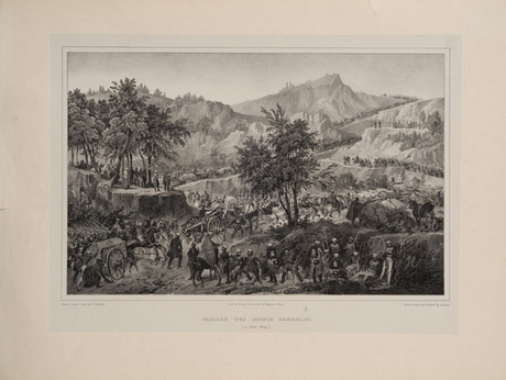 Passage des monts Saganlou "Batailles de la glorieuse compagne du compte Paskevitch-Erivansky dans L'Asie Mineur 1828 et 1829" ալբոմից