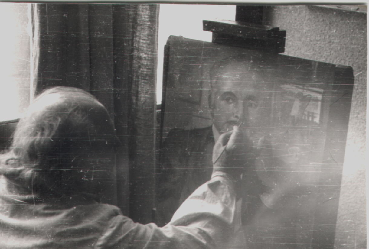 Երվանդ Քոչարը արվեստանոցում աշխատելիս, Երևան, 1973